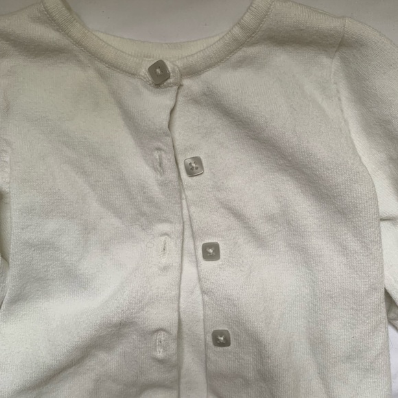 Cream/off-white first impressions cardigan 6-9 months - square buttons - Picture 5 of 6